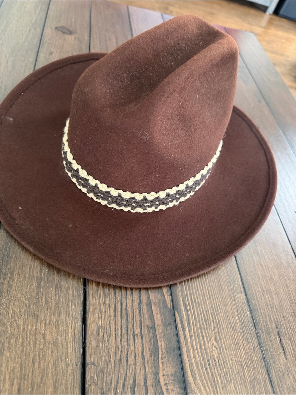 Bollman Brown Felt Western Cowboy Hat Size 7 1/2